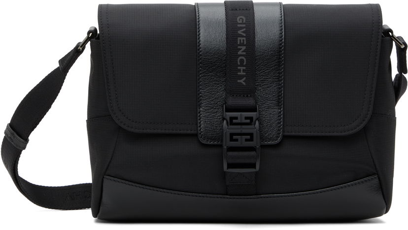 Сумка Givenchy Technical Canvas and Leather Small G-Trail Messenger Bag чорний | BKU052K1X0001