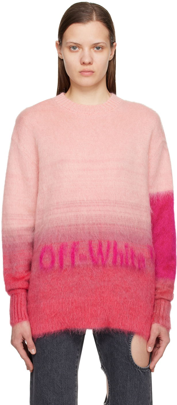 Cветр Off-White Off-White Gradient Sweater Рожевий | OWHE084S23KNI0012632