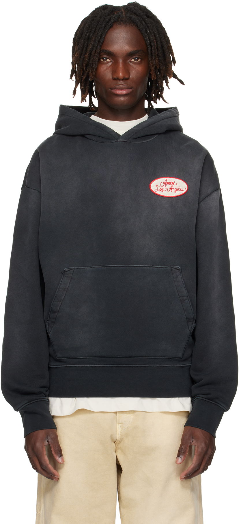 Світшоти AMIRI AMIRI Station Patch Oversized Hoodie чорний | AMJYHD1119