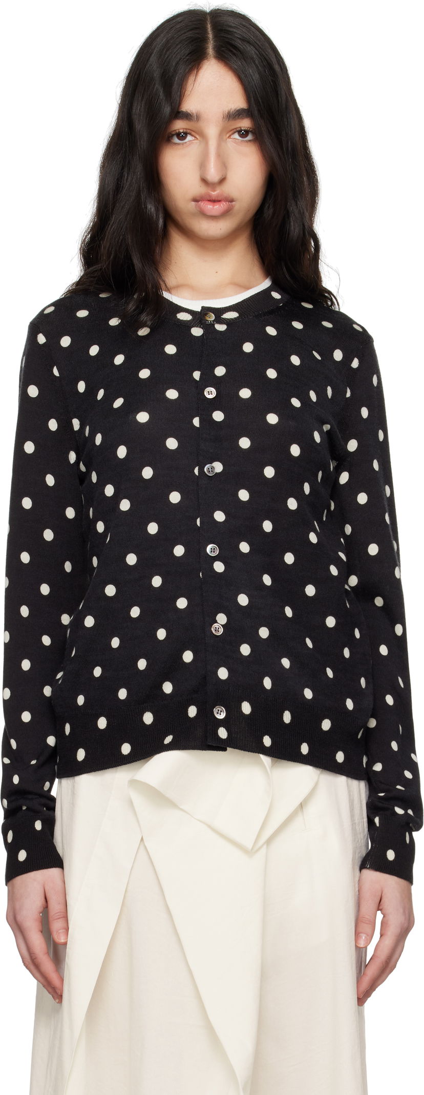 Cветр Comme des Garçons Comme des Garçons Polka Dot Cardigan чорний | RO-N505-051-1