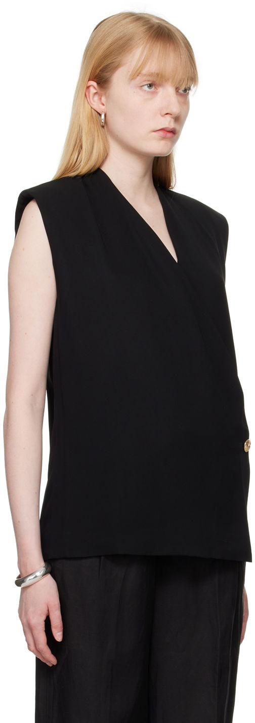 Жилет Anine Bing Wrap Sleeveless Top чорний | A-07-4835-BLK26, 1