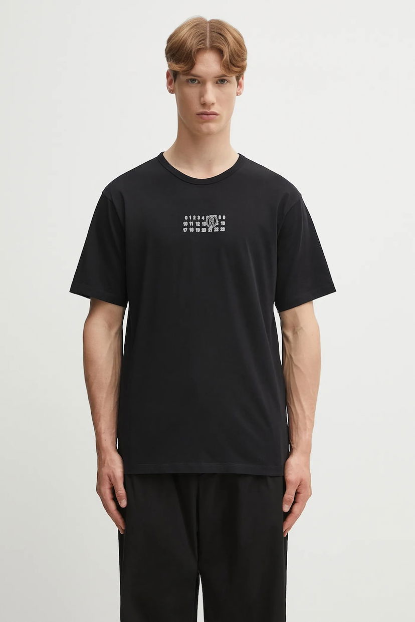 Футболка Maison Margiela MM6 Maison Margiela Numbers Print T-Shirt чорний | SH0GC0057.S24312.900