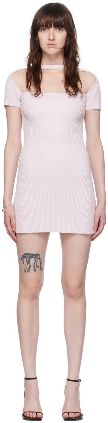плаття Courrèges Cutout Detail Bodycon Mini Dress Фіолетовий | 224MRO416FI0001