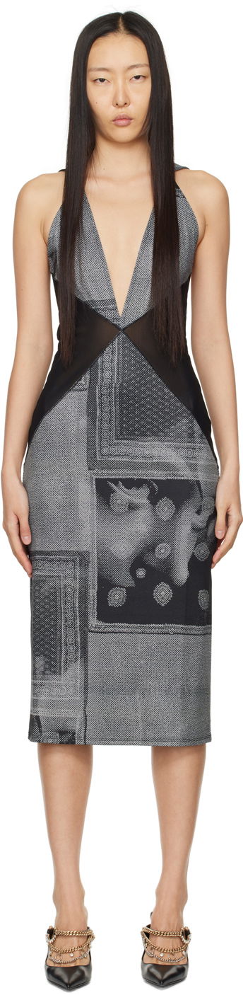 плаття Miaou Miaou Joan Print Midi Dress Сірий | 5042VISSCI