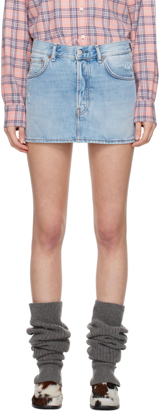 Спідниця Acne Studios Faded Denim Miniskirt Синій | AF0422-