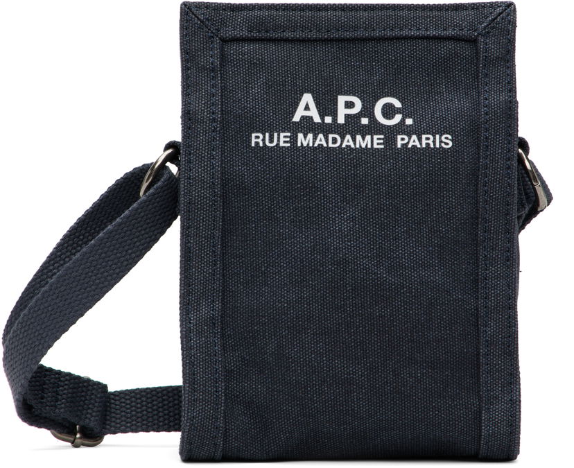 Рюкзаки та сумки A.P.C. A.P.C. Recuperation Crossbody Phone Pouch темно-синій | COHGV-H61931