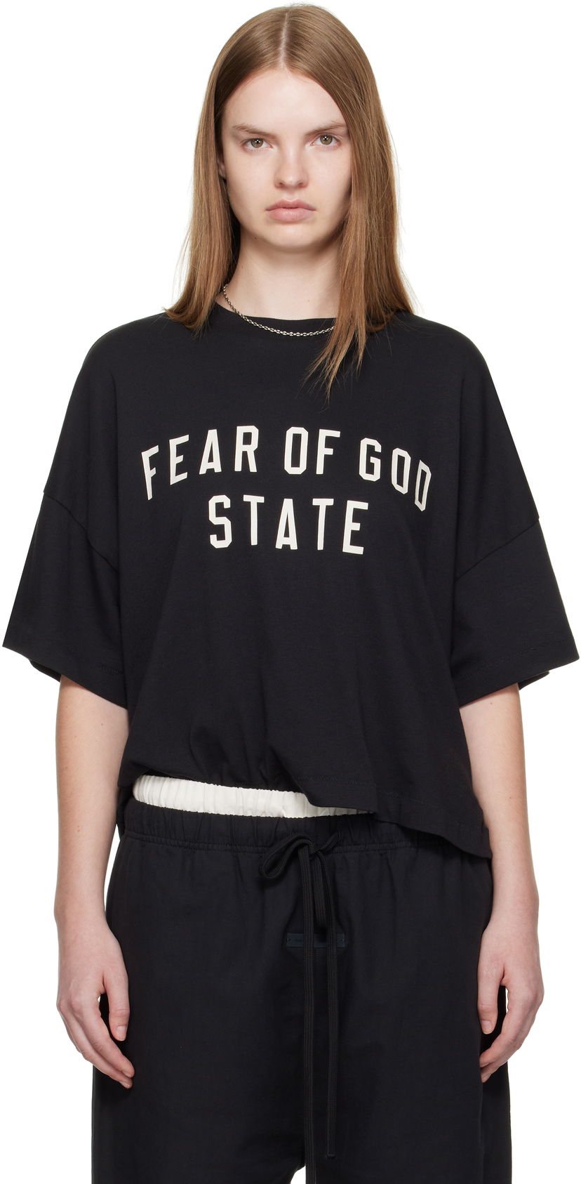 Футболка Fear of God Fear of God ESSENTIALS Boxy T-shirt чорний | 125SP257160FW