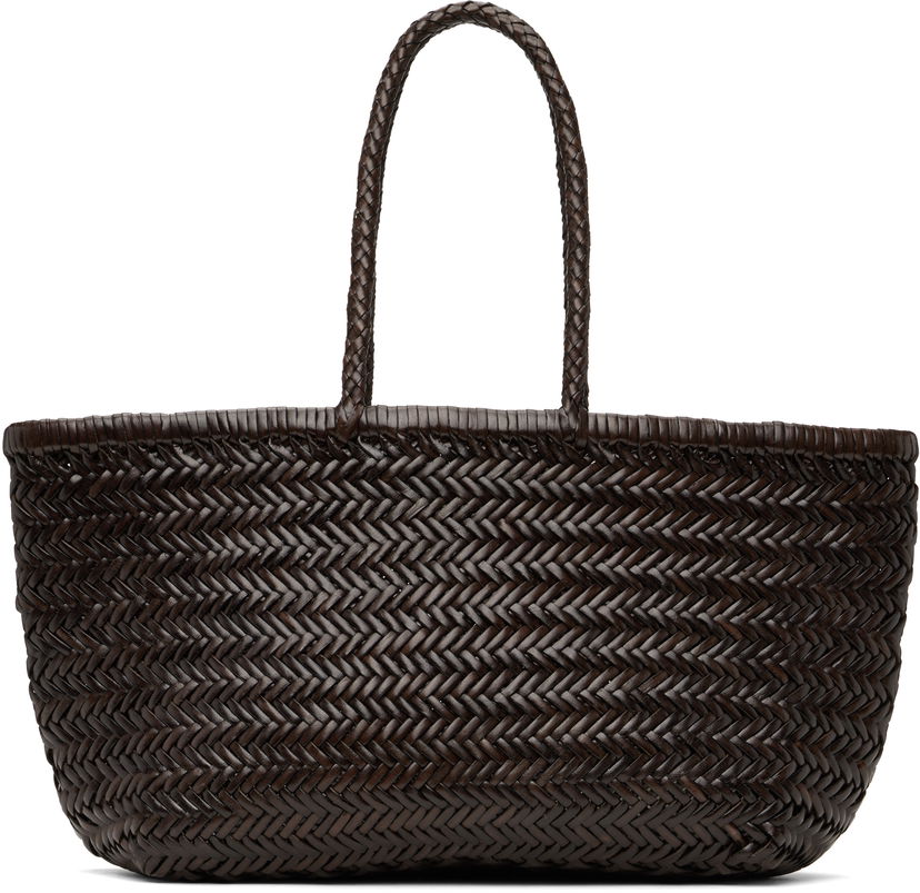 сумка-тоут Dragon Diffusion Dragon Diffusion Triple Jump Big Woven Leather Tote Коричневий | 8810