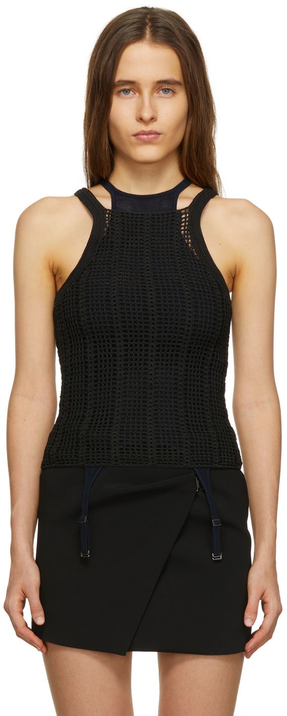 Безрукавка Dion Lee Dion Lee Open Crochet Tank Top чорний | C7042R22