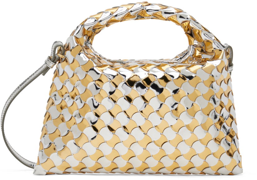 Сумка Bottega Veneta Mini Shoulder Bag Металік | 777572 V3X72