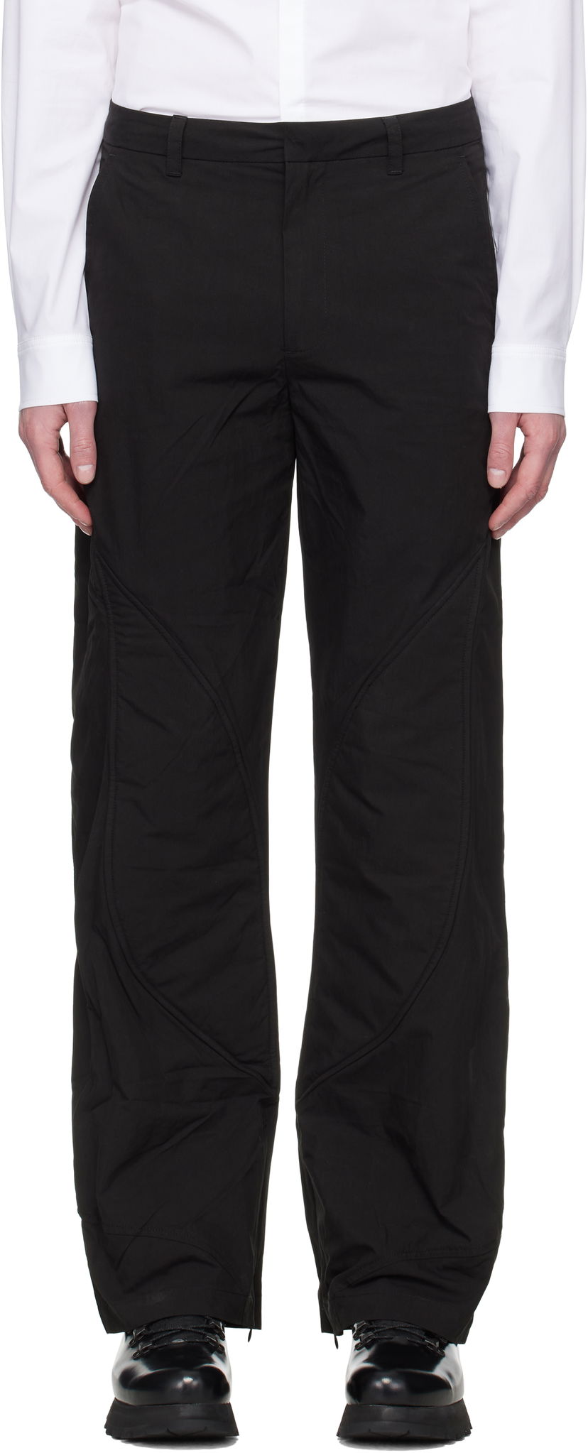 Штани карго HELIOT EMIL Heliot Emil Concordance Puffed Cargo Trousers чорний | SS25_M_10_108_BLK01_CO