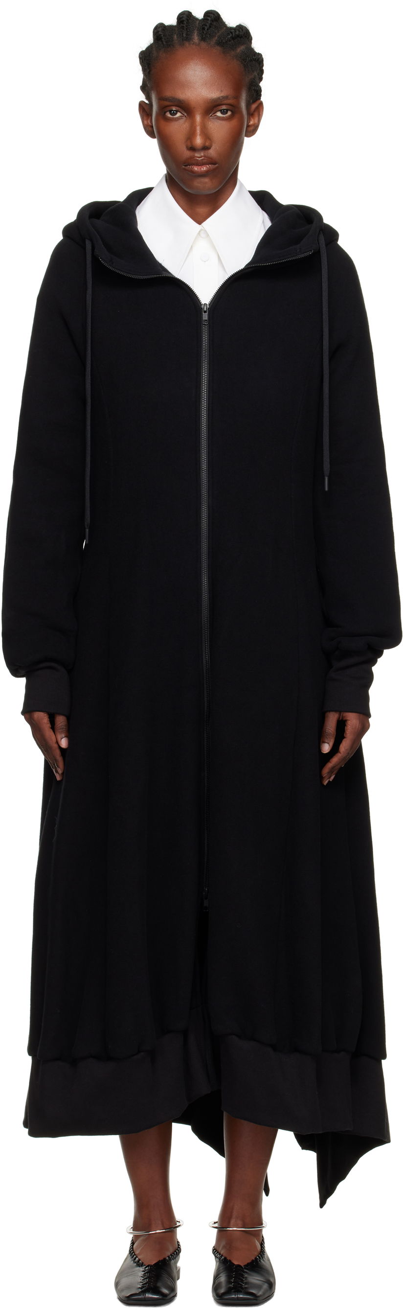 плаття Yohji Yamamoto YOHJI YAMAMOTO Hooded Track Maxi Dress чорний | FM-D51-002