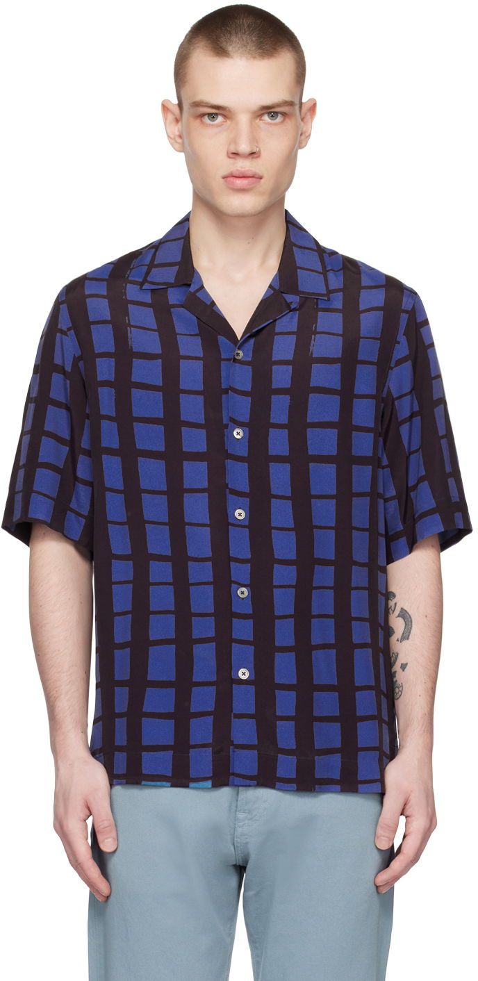 Сорочка Paul Smith Paul Smith Check Short Sleeve Shirt Синій | M1R-905U-K01897-47