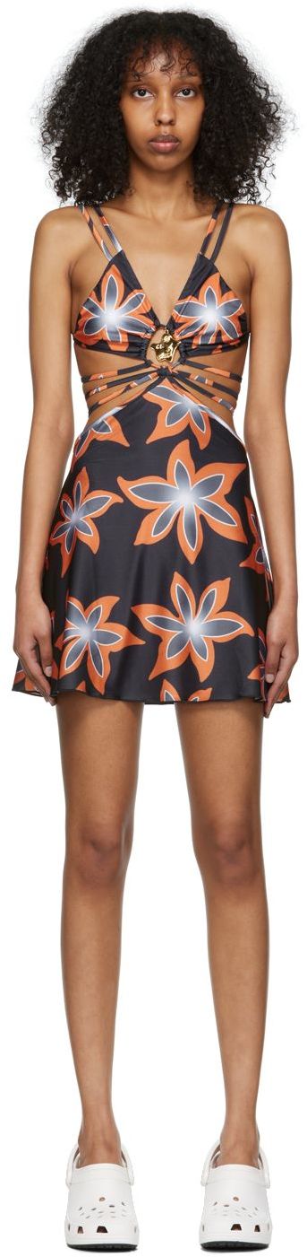 Спідниця Chopova Lowena Exclusive Floral Print Cutout Mini Dress Різнокольоровий | 9122