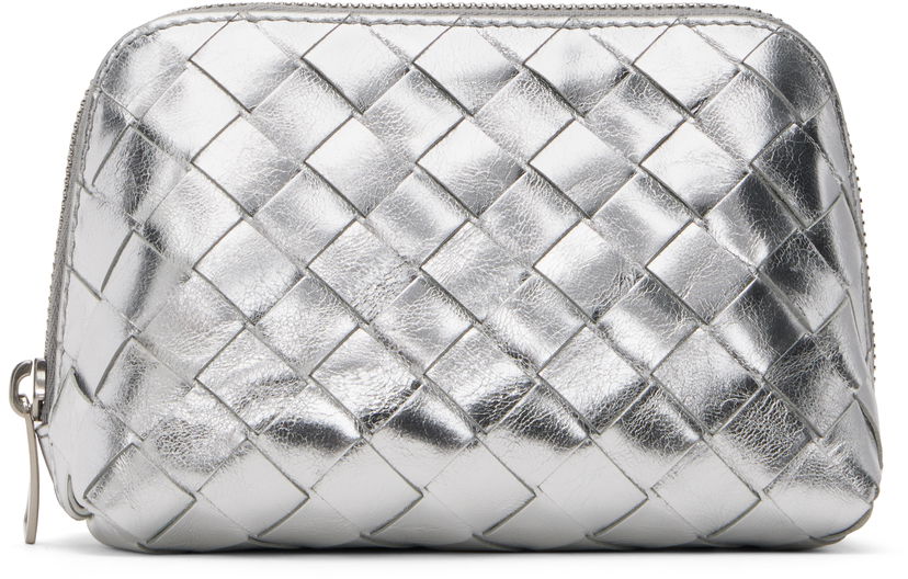 Гаманець Bottega Veneta Bottega Veneta Intrecciato Small Half-Moon Pouch Металік | 764044 V4P10