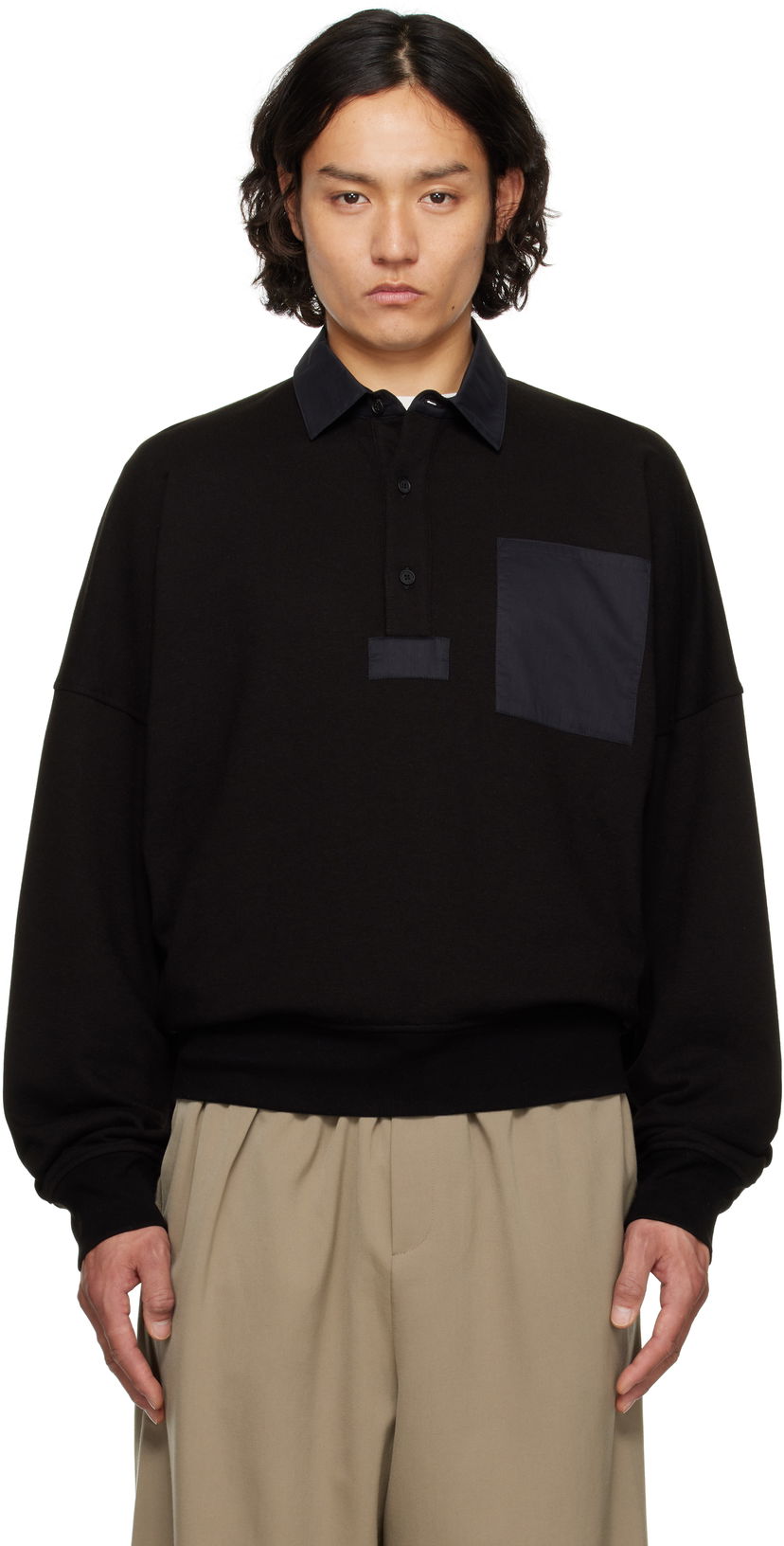 Cветр The Row The Row Dende Polo чорний | 611-K628