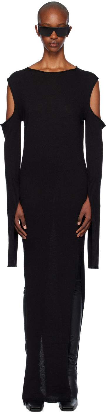 плаття Rick Owens Rick Owens Porterville Cape Sleeve Maxi Dress чорний | RP02D3610 M