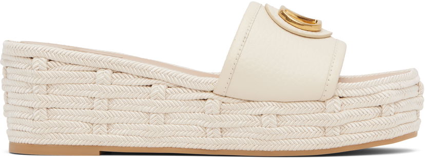 Догляд за взуттям Valentino Valentino Garavani VLogo Signature Espadrille Wedge Sandals бежевий | 6W0S0LY8DTW