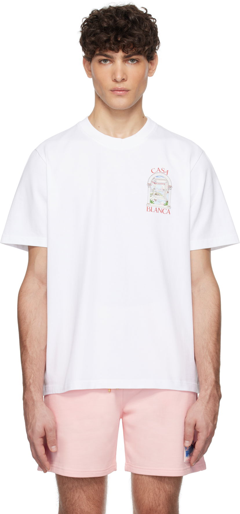 Футболка Casablanca 'Le Passage' Print T-Shirt білий | U-MPS25-JTS-001-07
