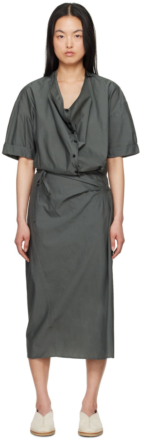 плаття LEMAIRE Lemaire Wrap Midi Dress Зелений | DR1068 LF1209
