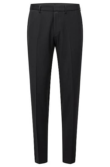 Штани BOSS Extra-Slim Fit Virgin Wool Serge Suit Trousers чорний | 50469184