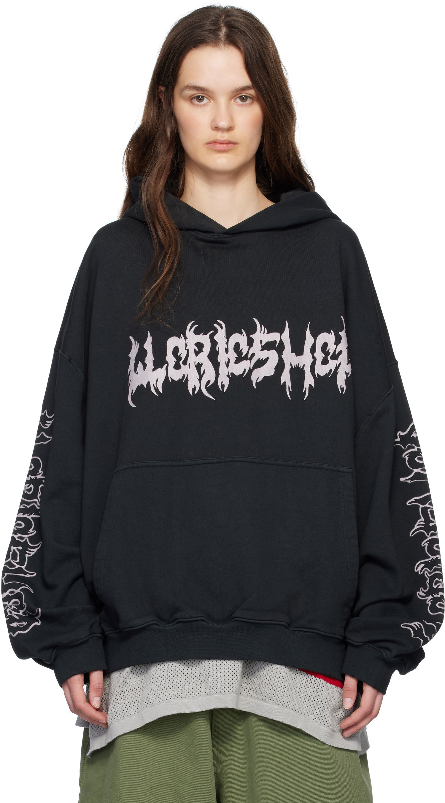Світшоти 032C 032c Faithless Oversized Hoodie чорний | S25-URC-0631-050-W, 0