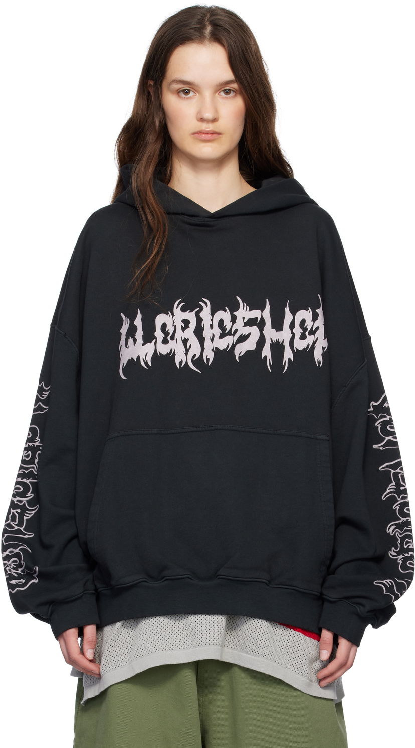 Світшоти 032C 032c Faithless Oversized Hoodie чорний | S25-URC-0631-050-W
