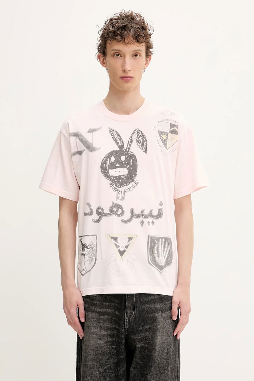 Футболка Neighborhood NEIGHBORHOOD NH . TEE SS-17 Print T-Shirt Рожевий | 251PCNH.ST17
