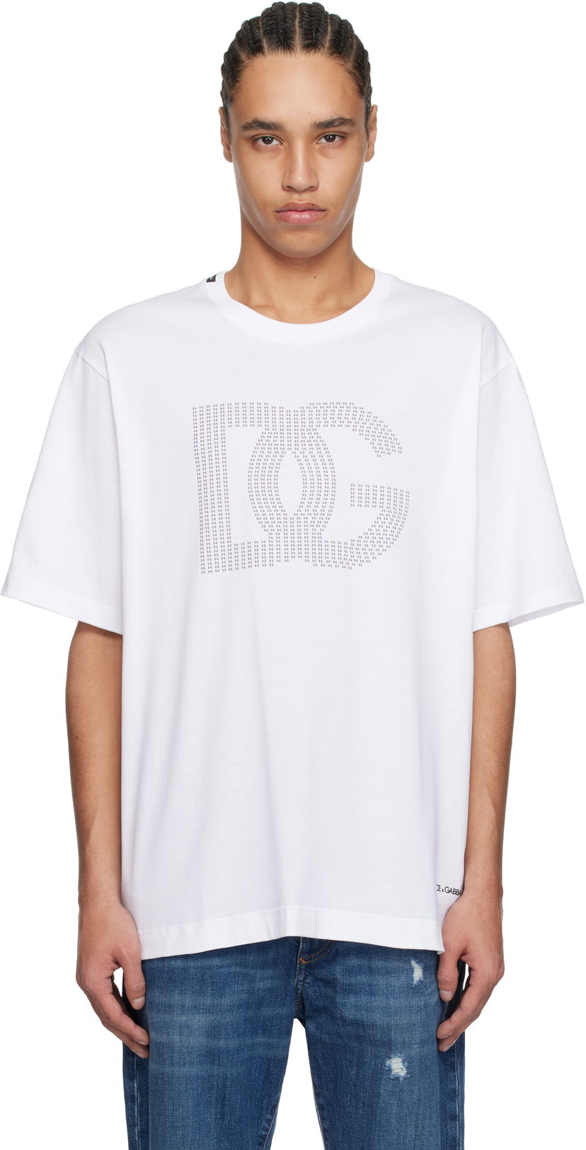 Футболка Dolce & Gabbana Dolce&Gabbana DG Logo T-Shirt білий | G8PN9TG7O4O