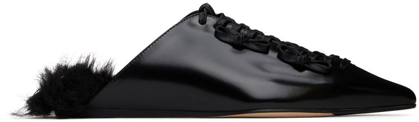 Одяг Simone Rocha Simone Rocha Pointed-Toe Faux-Fur Slippers чорний | PMP19F 0740