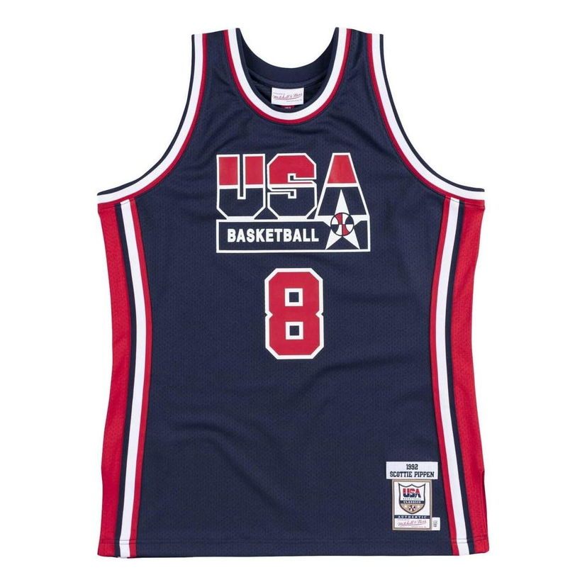 Джерсі Mitchell & Ness Mitchell & Ness Team USA 1992 Scottie Pippen Basketball Jersey темно-синій | AJY4CP18001-USANAVY92SPI