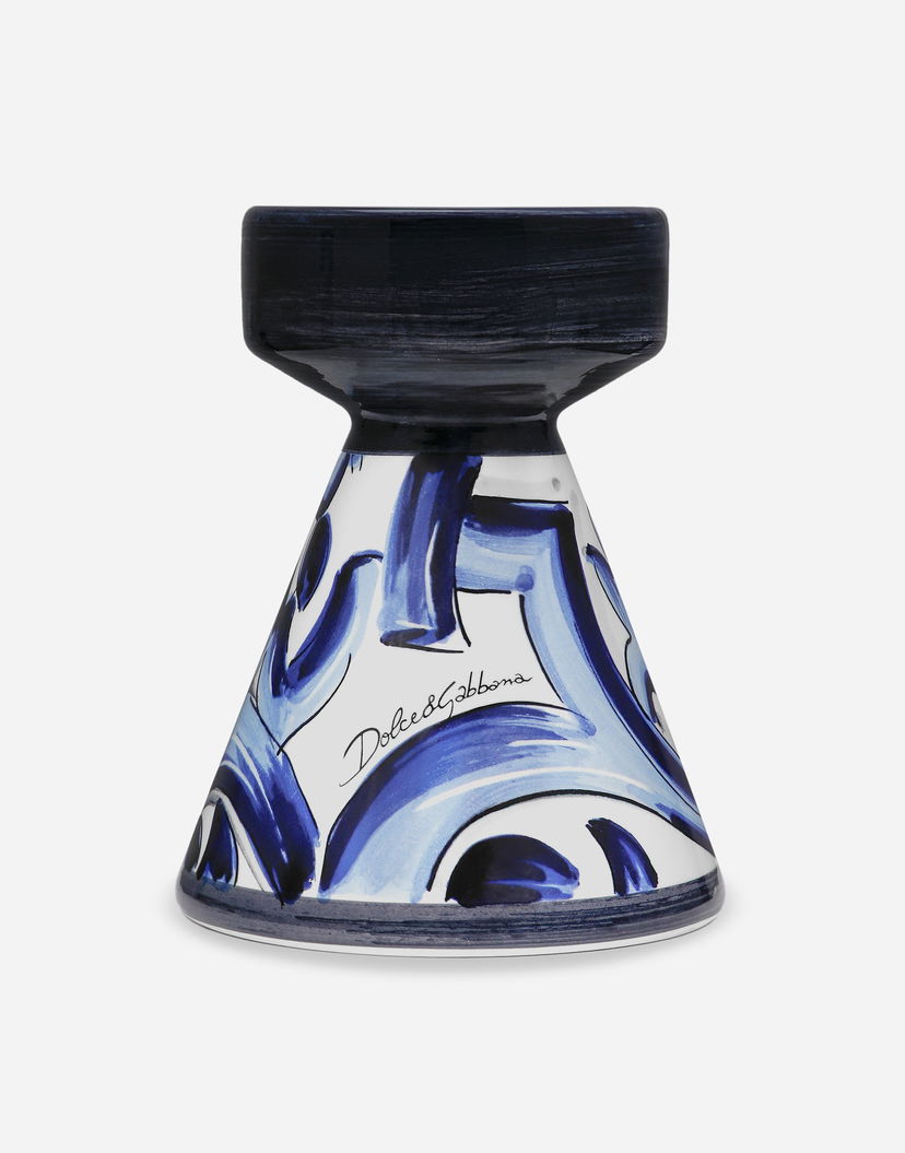 Домашній декор Dolce & Gabbana Dolce & Gabbana Ceramic Candle Holder Синій | TCC188TCACDUB001