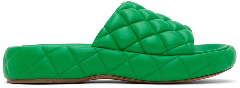 Кросівки та взуття Bottega Veneta Bottega Veneta Padded Sandals Зелений | 708885 VBRR0