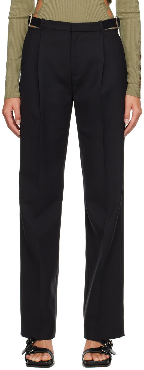 Штани Dion Lee Safety Slider Black Trousers чорний | C2154P23