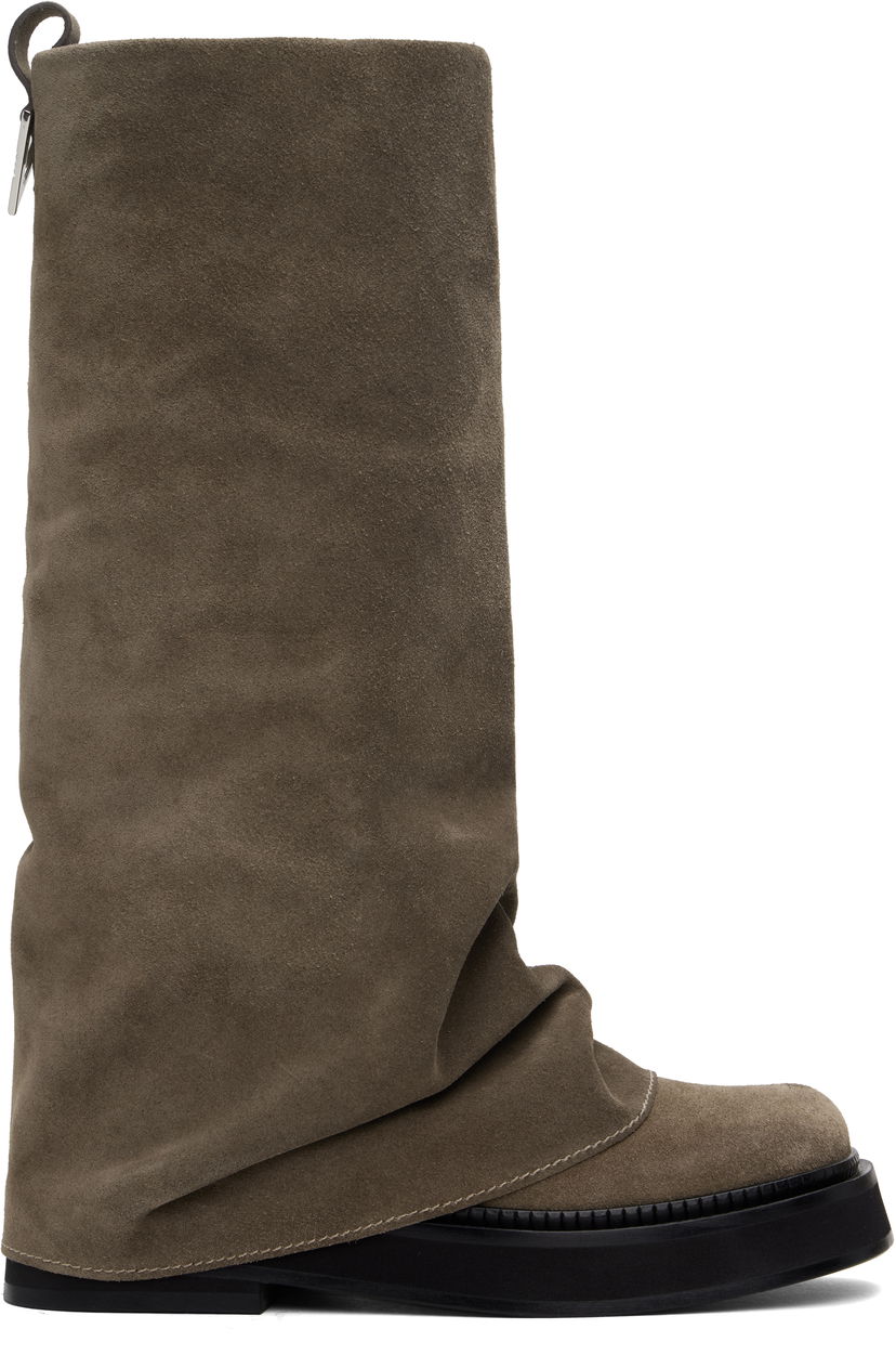 Одяг The Attico Attico Robin Suede Combat Boots Сірий | 250WSH00798 LBT040AA
