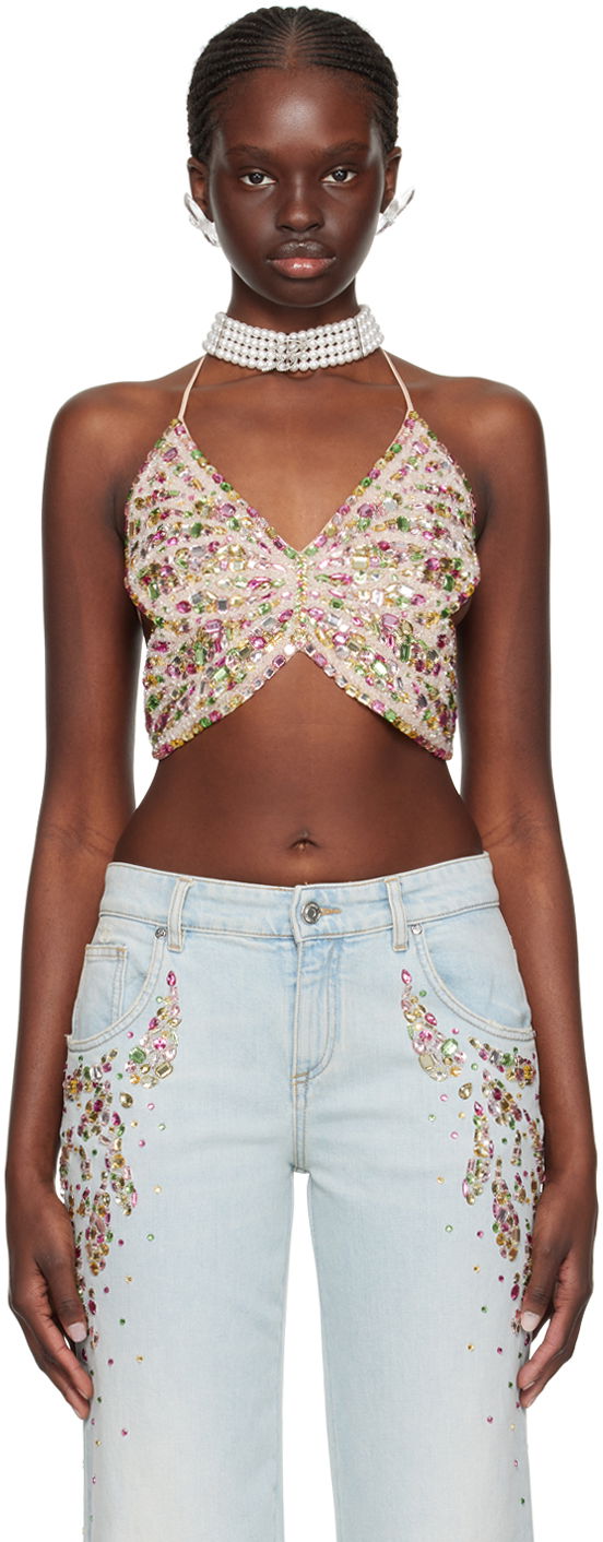 Безрукавка Blumarine Blumarine Embellished Halter Top Різнокольоровий | P422C265A