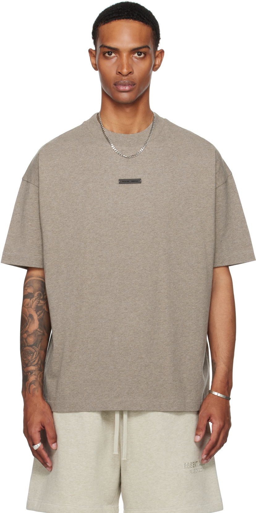 Футболка Fear of God Fear of God ESSENTIALS Classic Fit T-Shirt Сірий | 125SP254193F