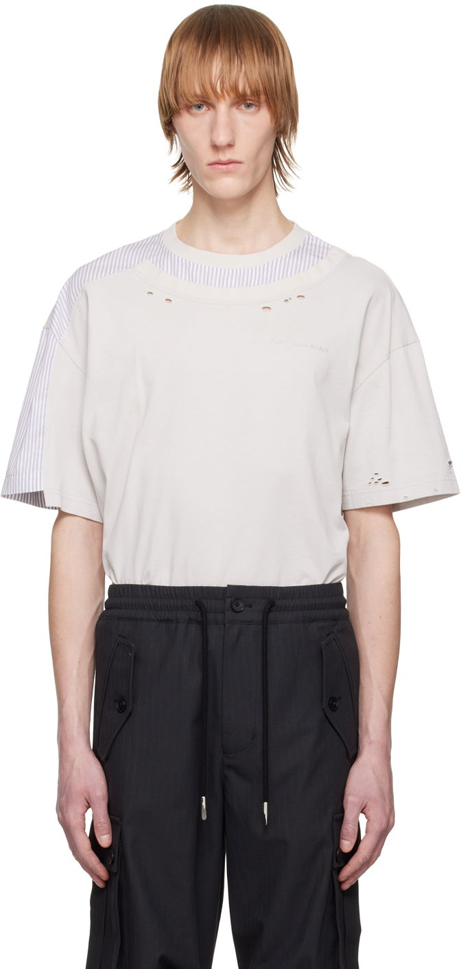 Футболка Feng Chen Wang Feng Chen Wang Distressed T-Shirt бежевий | FMS15TS03G