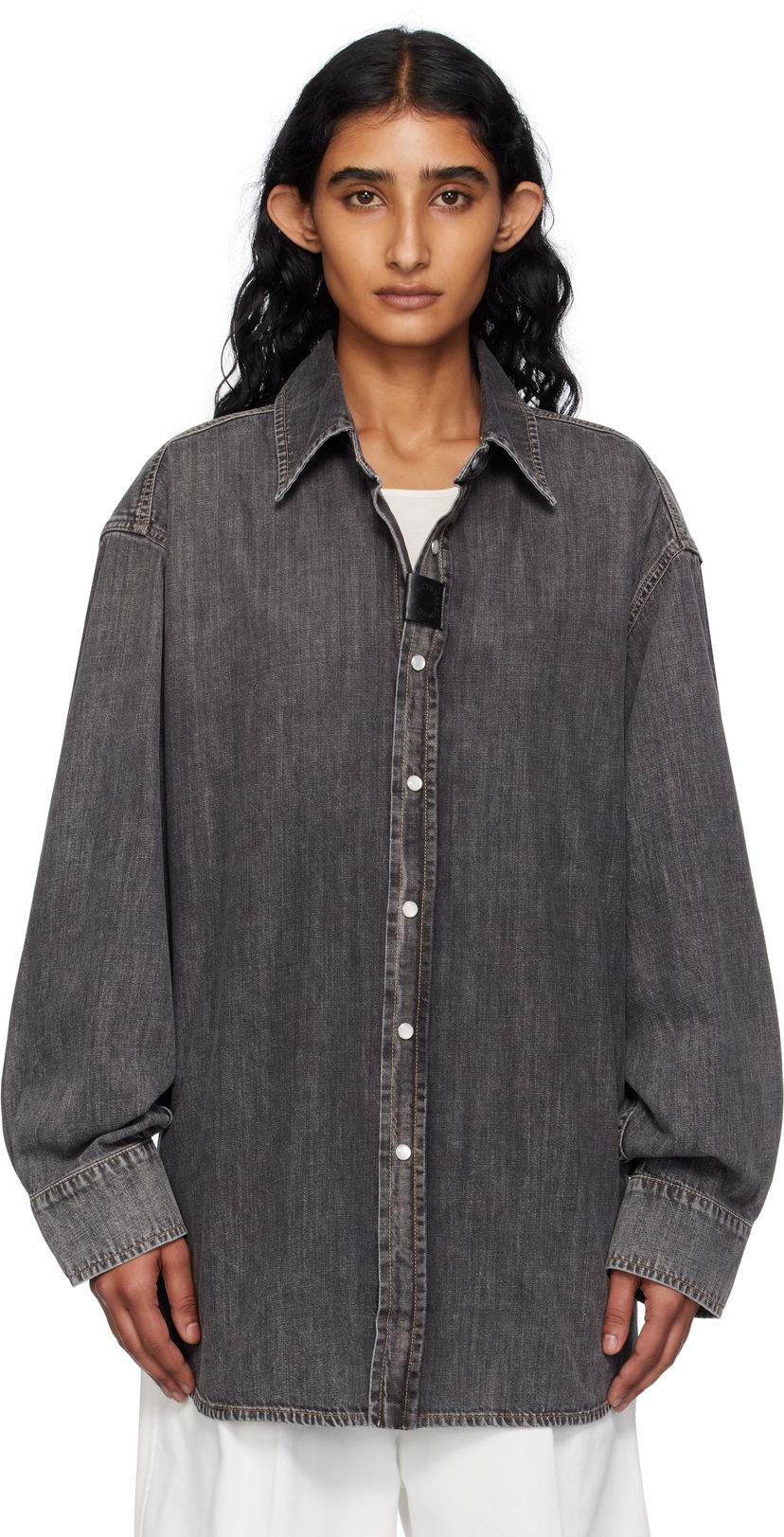 Сорочка Stella McCartney Stella McCartney Lightweight Denim Shirt Сірий | 6D03973SQH31