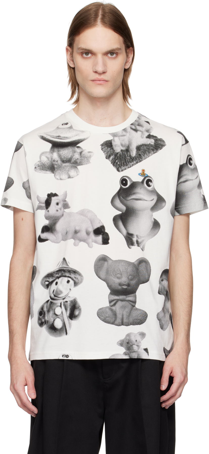 Футболка Vivienne Westwood Vivienne Westwood Classic Figurine Print T-Shirt білий | 3G010013-J006F-