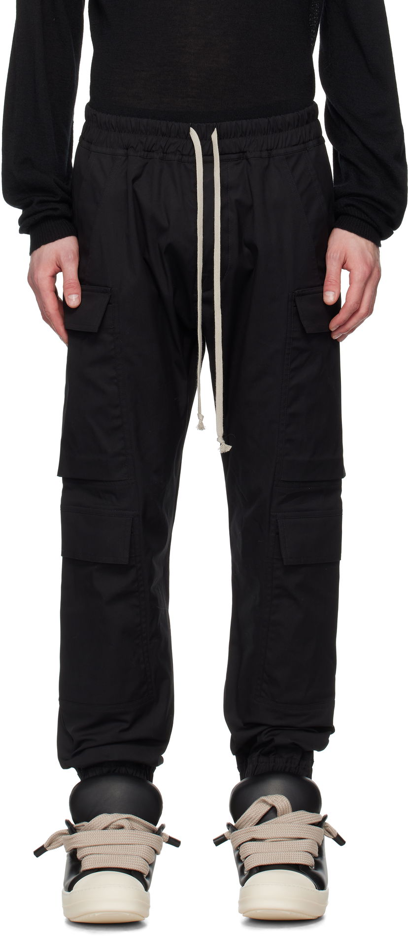 Штани карго Rick Owens Rick Owens Hollywood Mastodon Megacargo Pants чорний | RU01E5337 TE