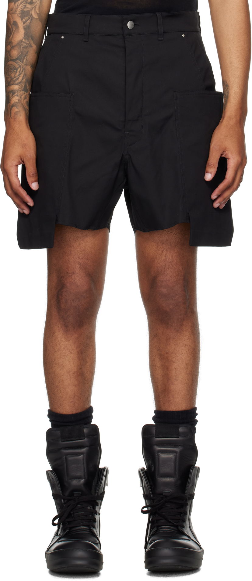 Шорти Rick Owens Rick Owens Stefan Cargo Shorts чорний | RU02E1382 TE
