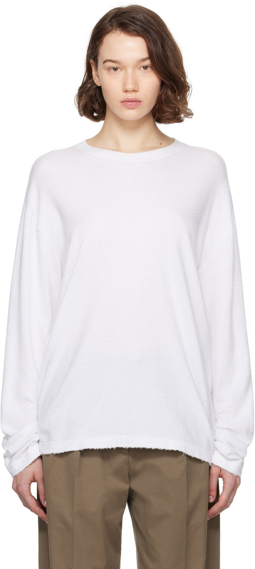 Cветр The Row The Row Kabira Sweatshirt білий | 8942-Y916