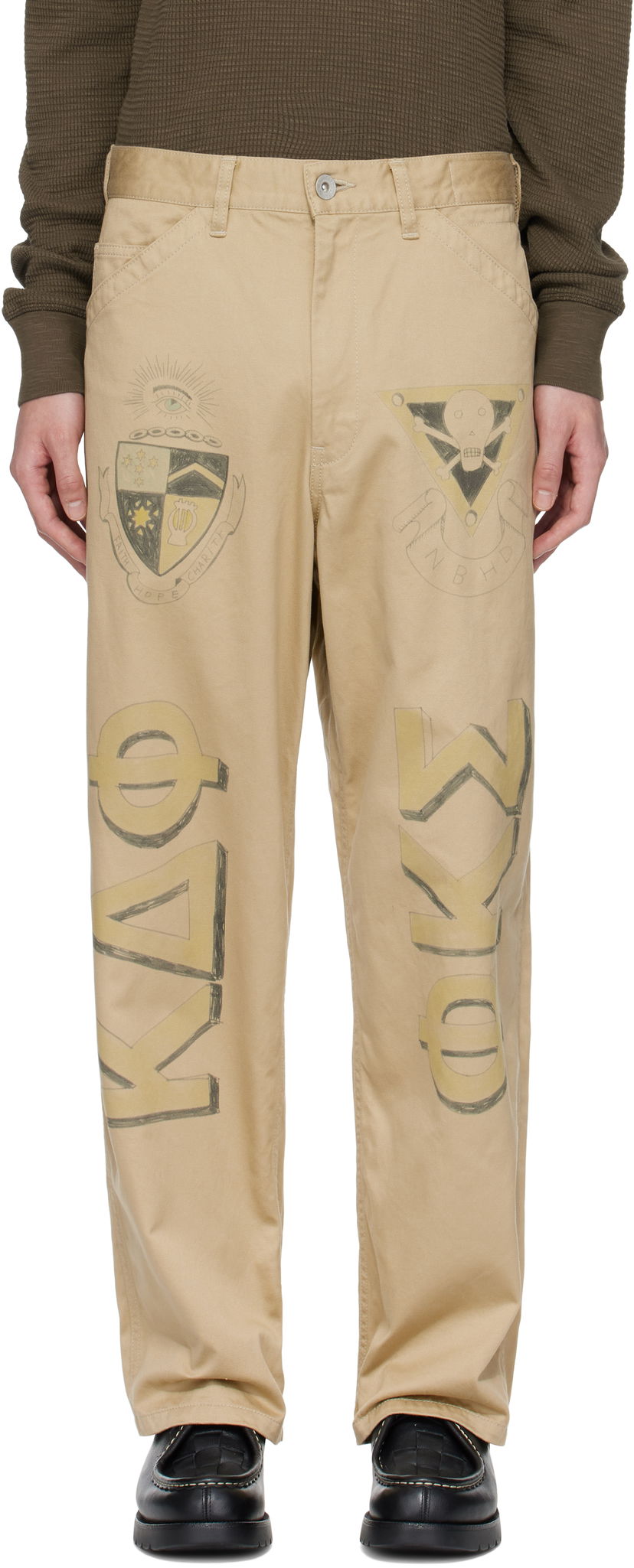 Штани Neighborhood Neighborhood Memorial Utility Trousers бежевий | 251AQNH-PTM03
