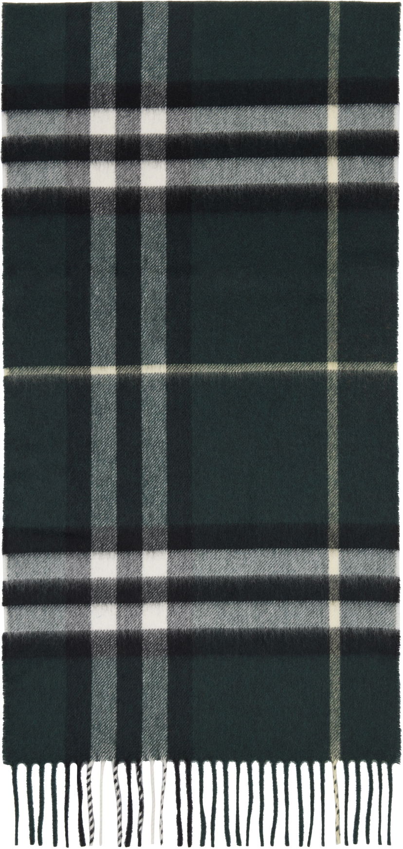 Шарф Burberry Check Cashmere Scarf Зелений | 8112629