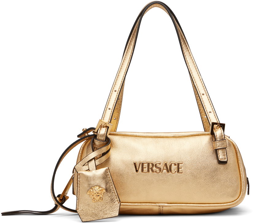 Сумочка Versace Versace Tag Bowling Metallic Mini Bag Металік | 1019178_1A15180