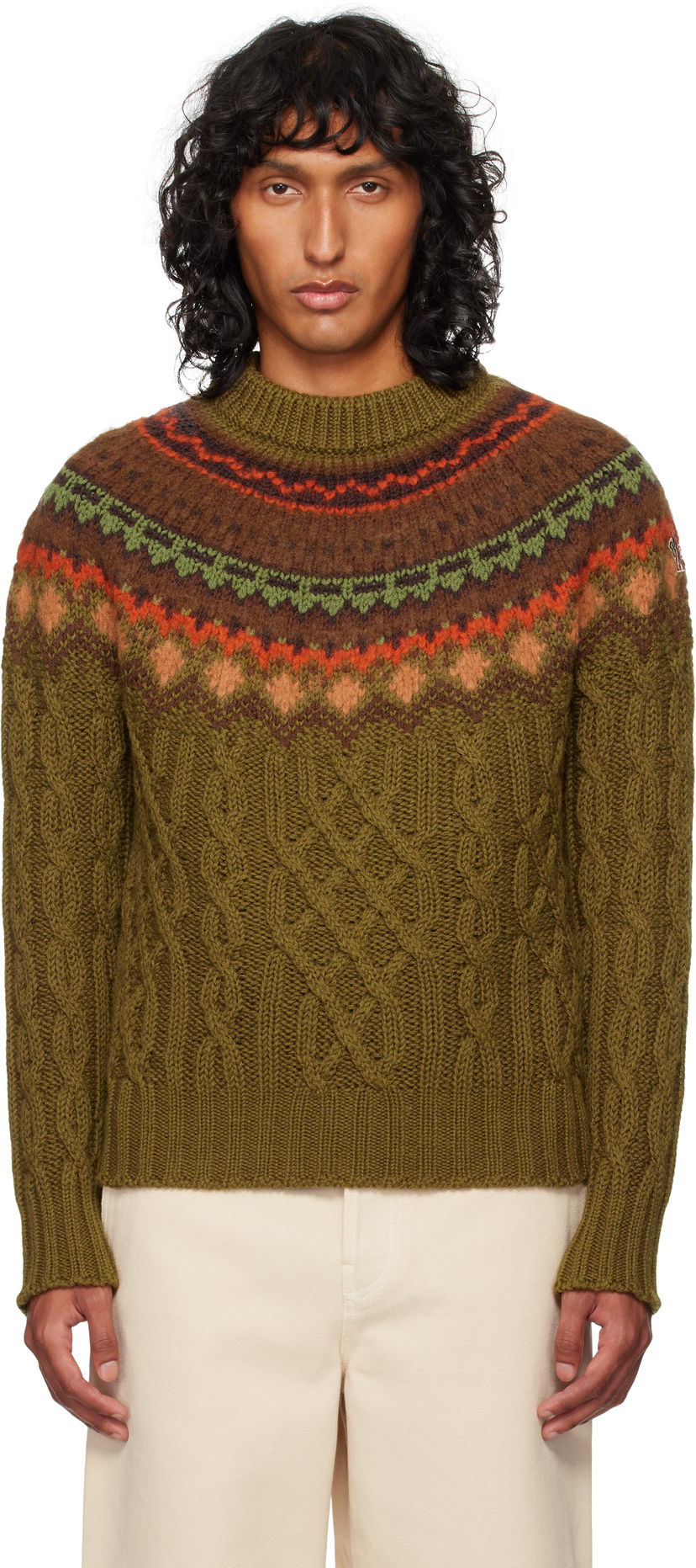 Cветр Moncler Wool Sweater Зелений | J20979C00004M4503