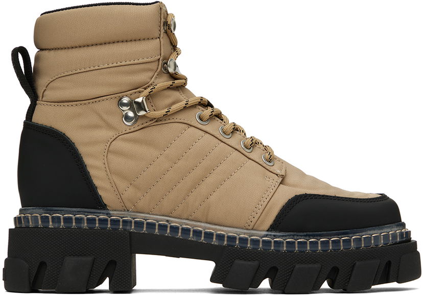 Кросівки та взуття GANNI GANNI Cleated Hiking Boots бежевий | S1985