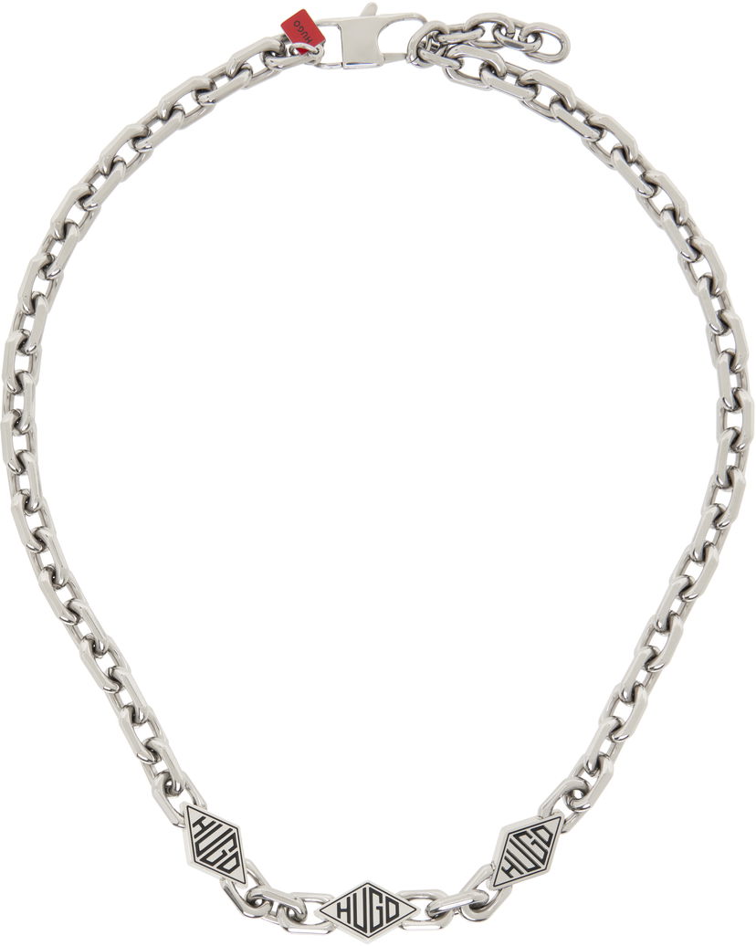 Кольє BOSS Hugo Cable Chain Necklace with Logo Pendants Металік | 50538908