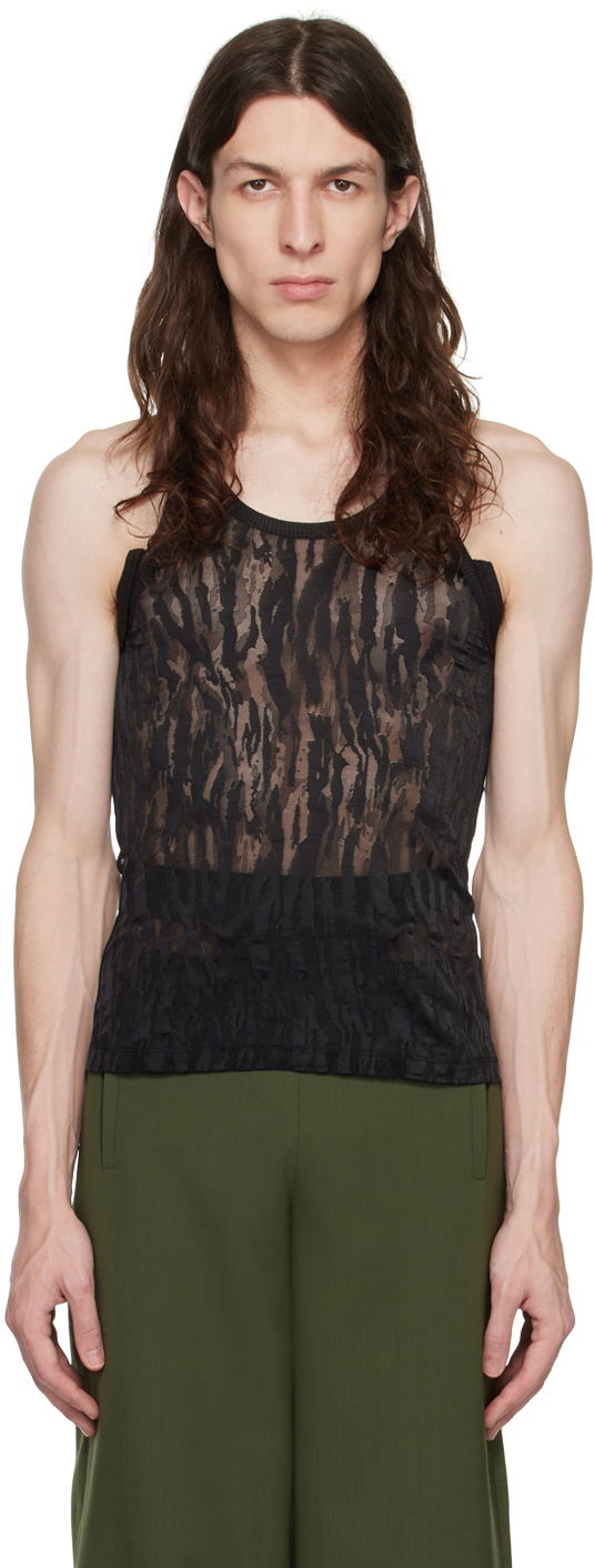 Безрукавка Dion Lee Dion Lee Split Tank Top чорний | C3106R23